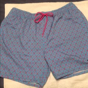 Men’s size L Sperry Blue and Pink Anchor trunks